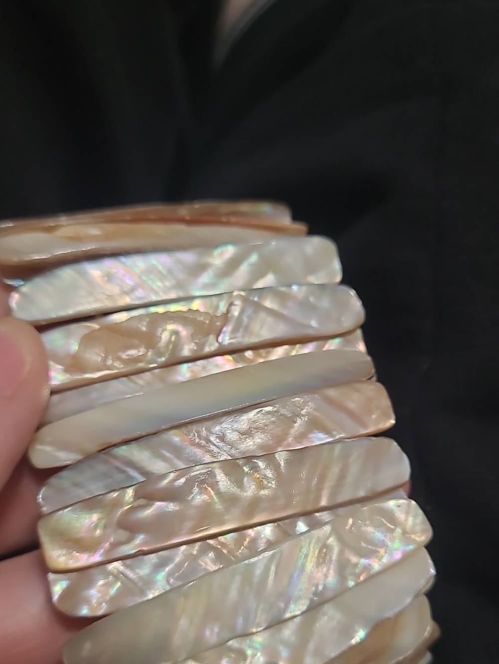 1970s Masterpiece Mother of Pearl 27-Panel Cuff (Curated Outer-Rim Cut)